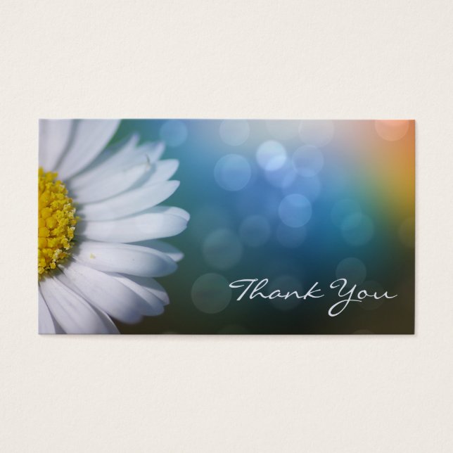 Carte de remerciements macro Daisy (Devant)