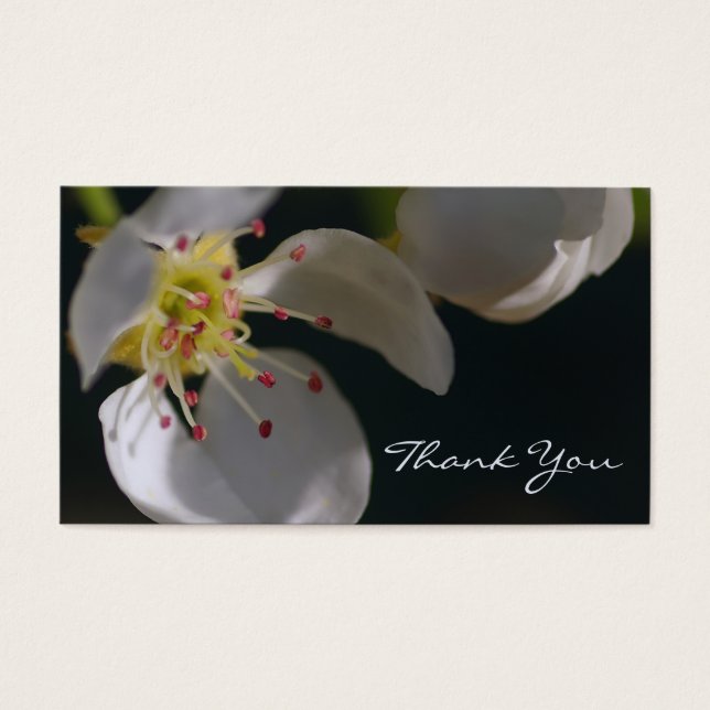 Carte de remerciements macro floral (Devant)