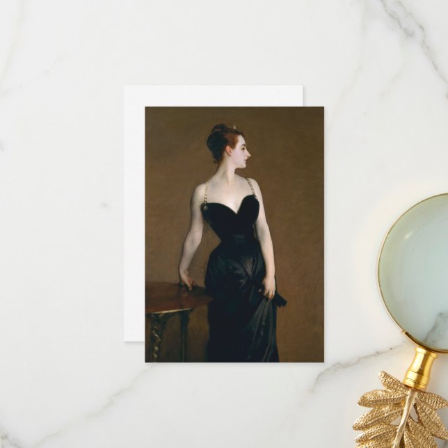 Carte De Remerciements Madame X par John Singer Sargent (Devant/Arrière en situation)
