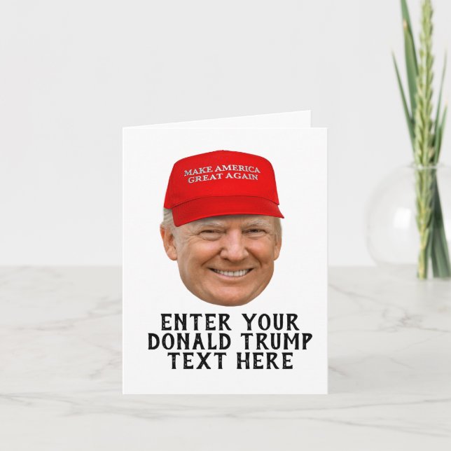 CARTE DE REMERCIEMENTS MAGA DONALD TRUMP PERSONNALISÉ (Devant)