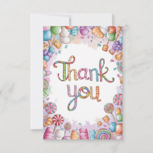 Carte De Remerciements Magic Candyland