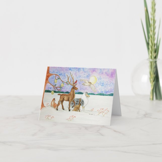 Carte De Remerciements Magie de Solstice (Devant)