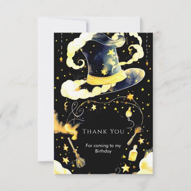 Carte De Remerciements Magie Whimsical Amusant Anniversaire (Devant)