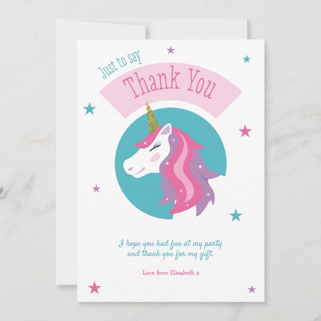 Carte de remerciements magique d'anniversaire de (Devant)