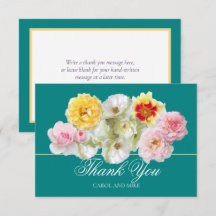 Magnifiques roses colorées Remerciement de mariage