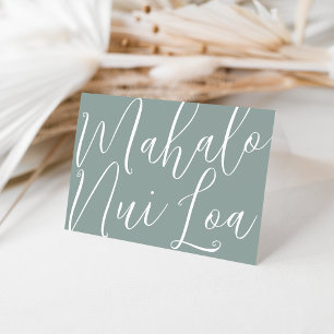 Carte De Remerciements Mahalo Nui Loa   Hawaiian