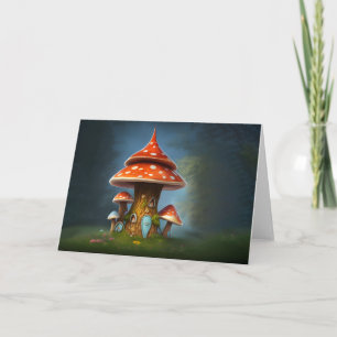 Carte De Remerciements Maison de champignons Whimsical