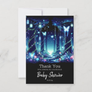 Carte De Remerciements Majestic Whimsical Enchanted Forest Baby shower