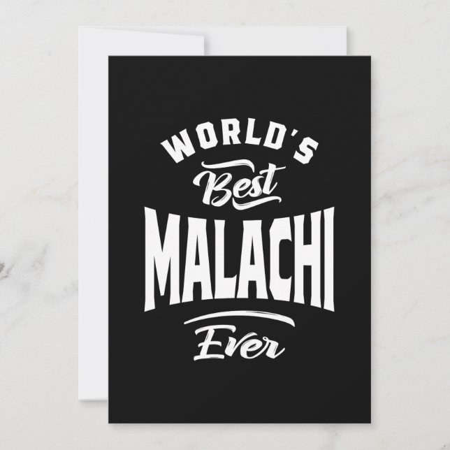Carte De Remerciements Malachi Nom personnalisé Cadeau d'anniversaire (Devant)