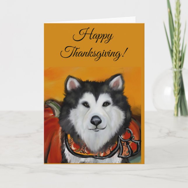 Carte De Remerciements Malamute d'Alaska (Devant)