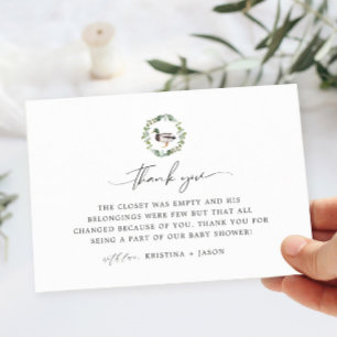 Carte De Remerciements Mallard Duck Little Duckkkling Baby shower