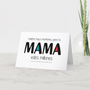 Carte De Remerciements Mama vales millones