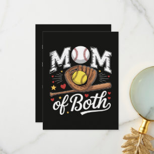 Carte De Remerciements Maman de jour de match de baseball et softball