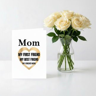 Carte De Remerciements Maman Mon Premier Ami Cadeau Personnalisé