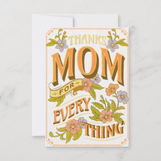 Carte De Remerciements maman pour tout