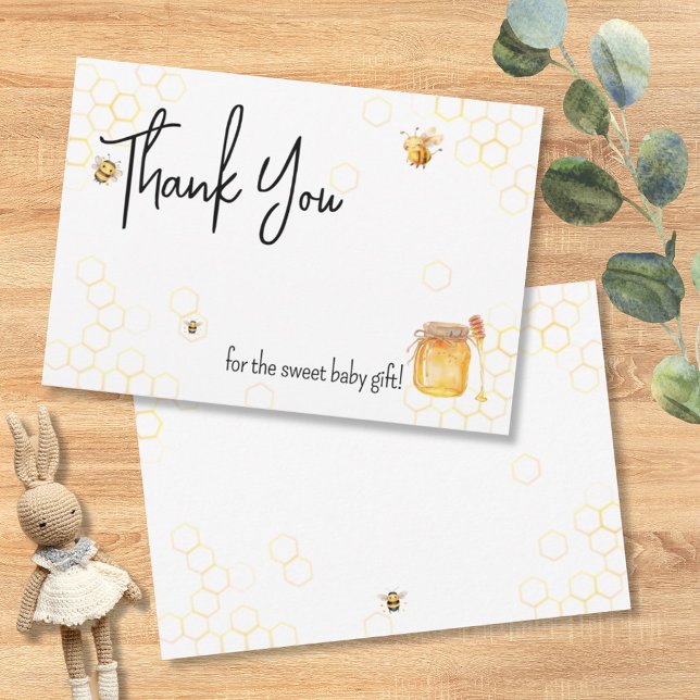 Carte De Remerciements Maman to Bee Honey Sexe Neutre Chic Baby shower (Créateur téléchargé)