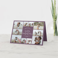 Maman violet élégant moderne petit collage photo