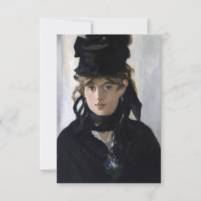 Carte De Remerciements Manet - Berthe Morisot with a bouquet of violets (Devant)