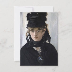Carte De Remerciements Manet - Berthe Morisot with a bouquet of violets