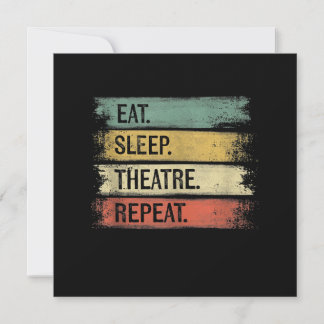 Carte De Remerciements Manger Dormir Théâtre Répéter Cadeaux Tech de Théâ