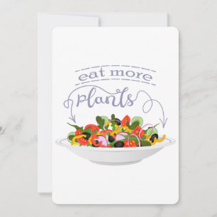 Carte De Remerciements Mangez plus de plantes frais motivation salade let