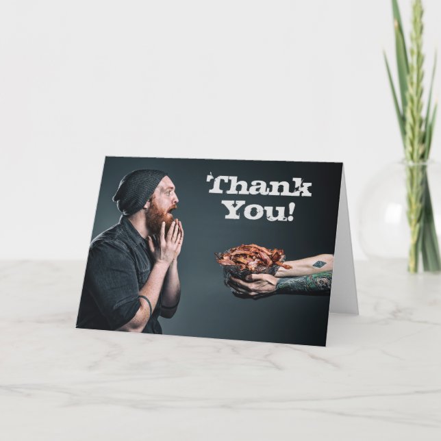Carte De Remerciements Manly Thank (Devant)