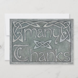 Carte De Remerciements "Many Thanks" Celtic Thank You Card