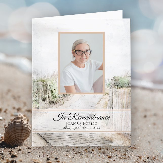 Carte De Remerciements Marche pour la commémoration funéraire de la plage (Créateur téléchargé)