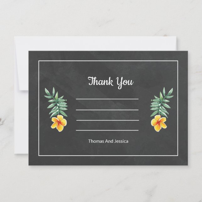 Carte de remerciements mariage (Devant)