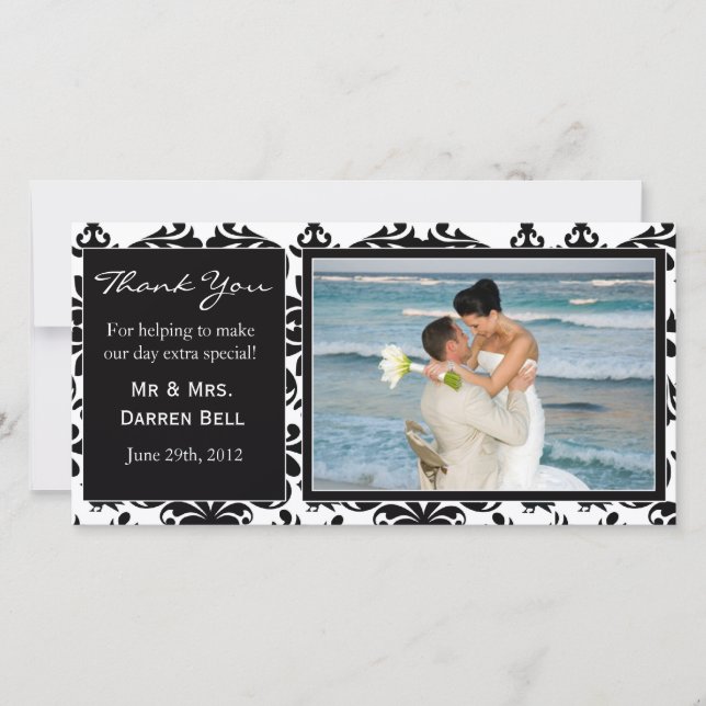 Carte de remerciements mariage (Devant)