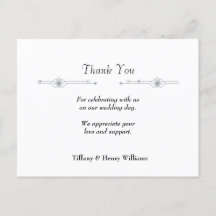 CARTE DE REMERCIEMENTS mariage