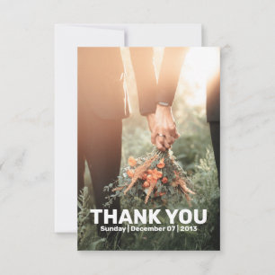 CARTE DE REMERCIEMENTS mariage