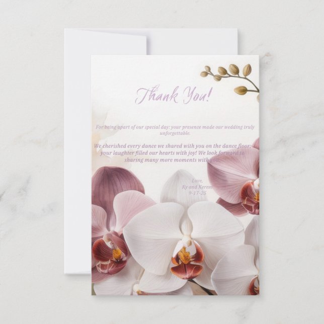 Carte de remerciements mariage (Devant)