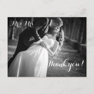 Carte de remerciements mariage