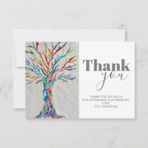 Carte de remerciements mariage