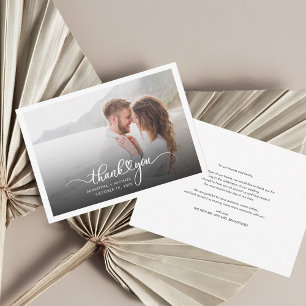 Carte de remerciements Mariage à la main