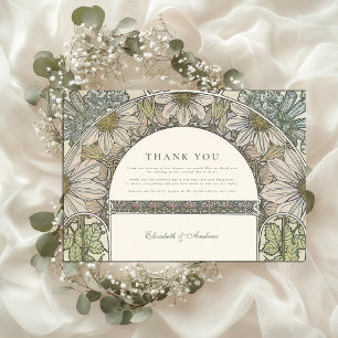 Carte De Remerciements Mariage à l'arche de jardin vintage