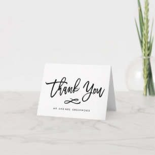 Carte de remerciements Mariage à main chic