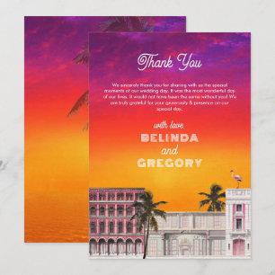 Carte De Remerciements Mariage Arc-en-ciel de Miami Beach à Charleston av