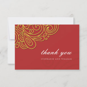 Carte de remerciements Mariage Asie