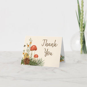 Carte De Remerciements Mariage au cœur de bois Cozy Woodland Cottagecore