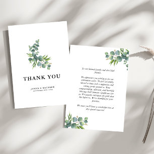 Carte De Remerciements Mariage au milieu des terres boisées de sauge et d