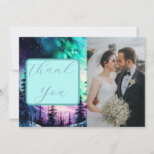 Carte De Remerciements Mariage aurora céleste boréale aurora