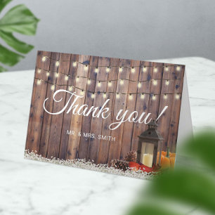 Carte De Remerciements Mariage Automne Rustique