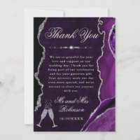 Mariage avec agate et marbre pailletés violet et a