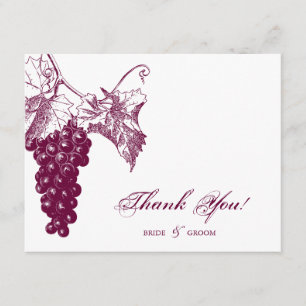 Carte De Remerciements Mariage campagnard de vin