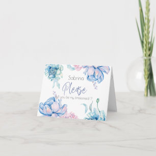 Carte De Remerciements Mariage Ciel bleu et champignons roses