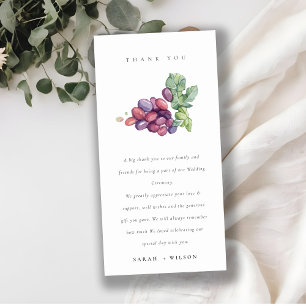 Carte De Remerciements Mariage d'aquarelle rustique