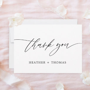 Carte de remerciements Mariage de calligraphie rus