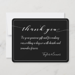 Carte de remerciements Mariage de calligraphie rus